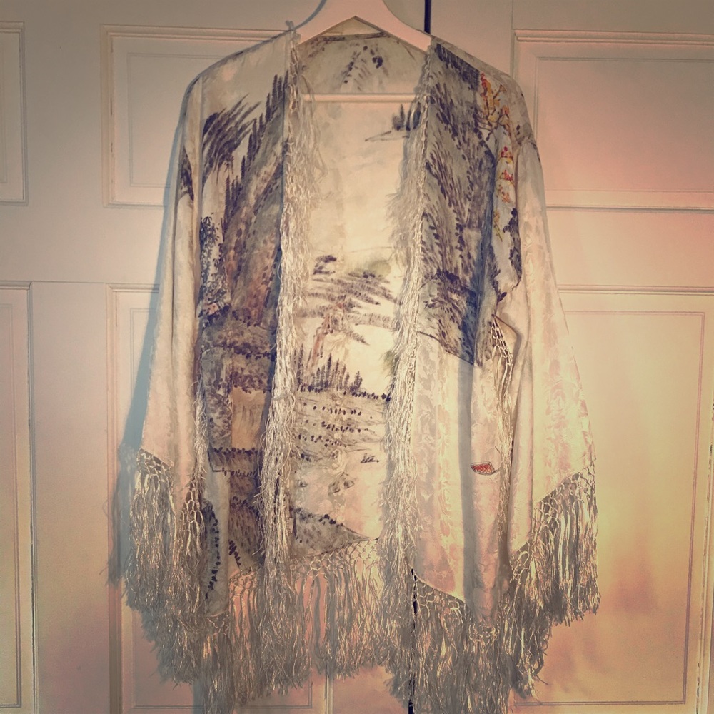 Silk kimono cardigan
